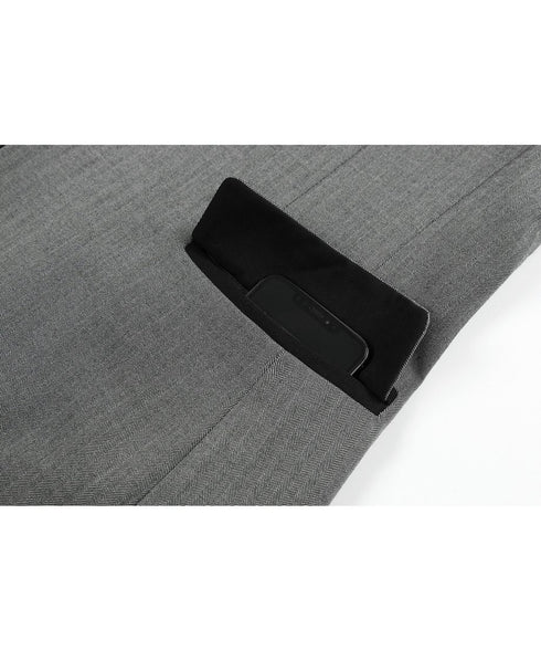 Contrast Lapel Sharp Tailored Jacket